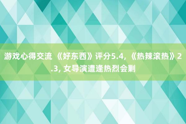 游戏心得交流 《好东西》评分5.4, 《热辣滚热》2.3, 女导演遭逢热烈会剿