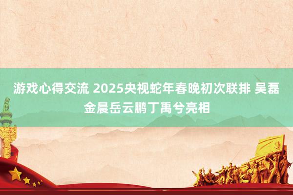 游戏心得交流 2025央视蛇年春晚初次联排 吴磊金晨岳云鹏丁禹兮亮相